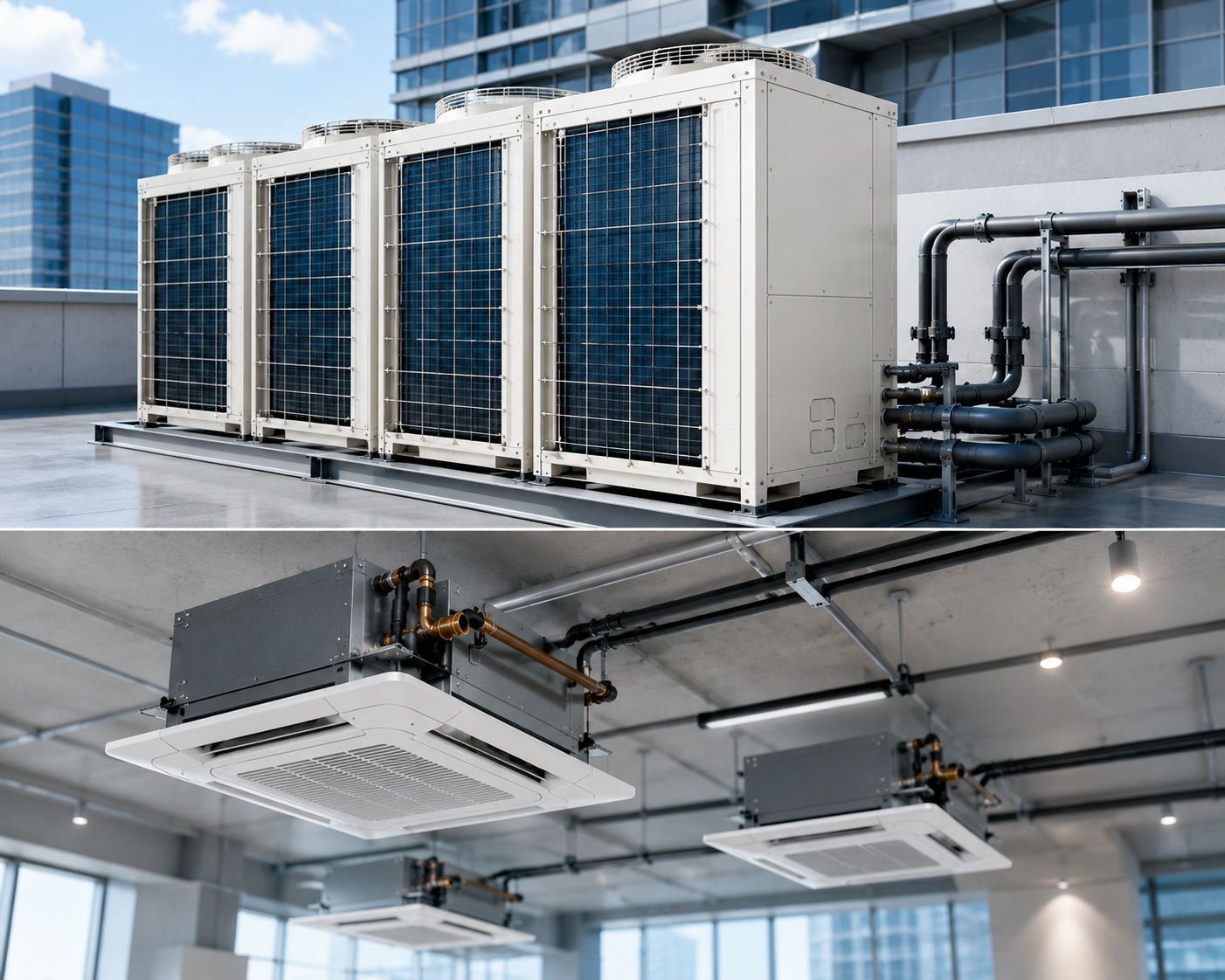 VRV / VRF System profesional untuk gedung komersial oleh AMIN COOL TEKNIK