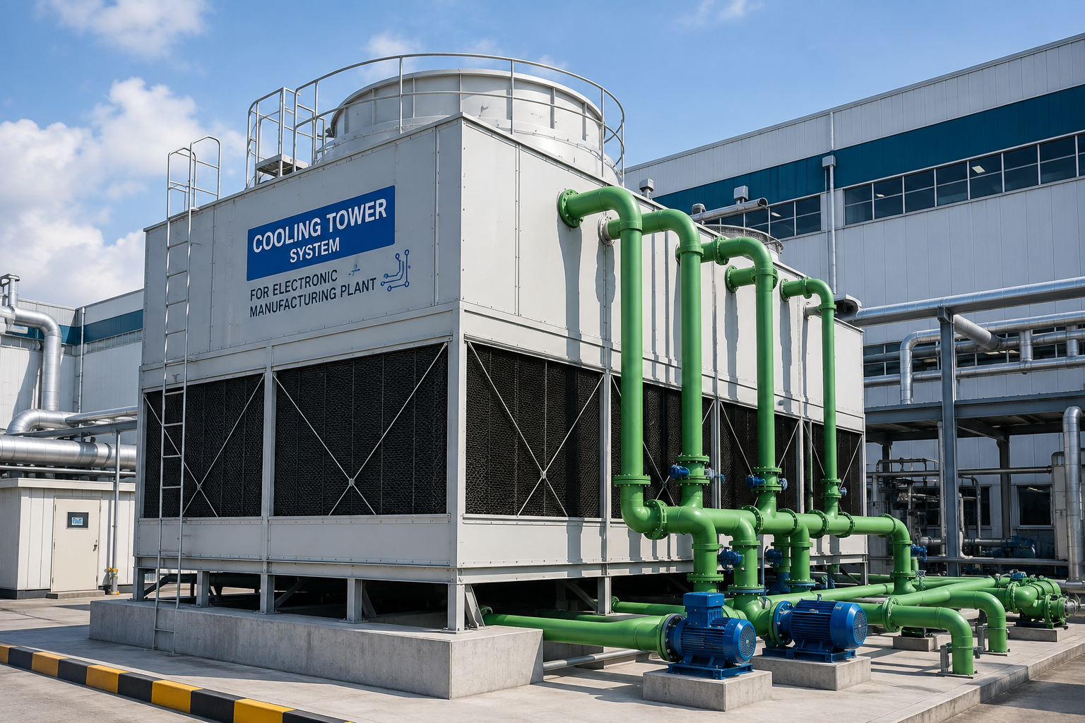 Instalasi Cooling Tower untuk Pabrik Elektronik di Karawang